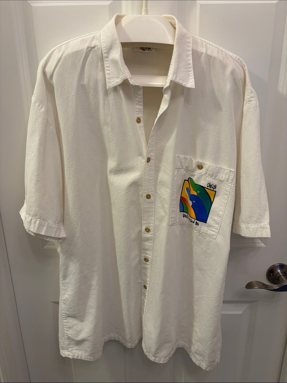 Miro White Short-Sleeve Pocket Shirt XL